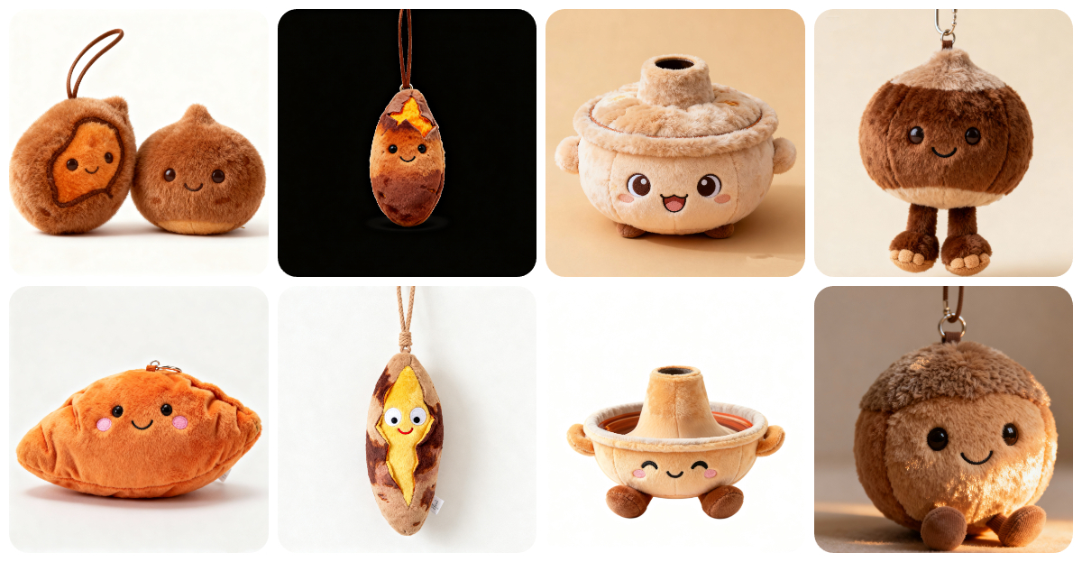 Custom Winter Food Plushies: Warm Your Heart and Space This Season Custom Made Soft Toys 1