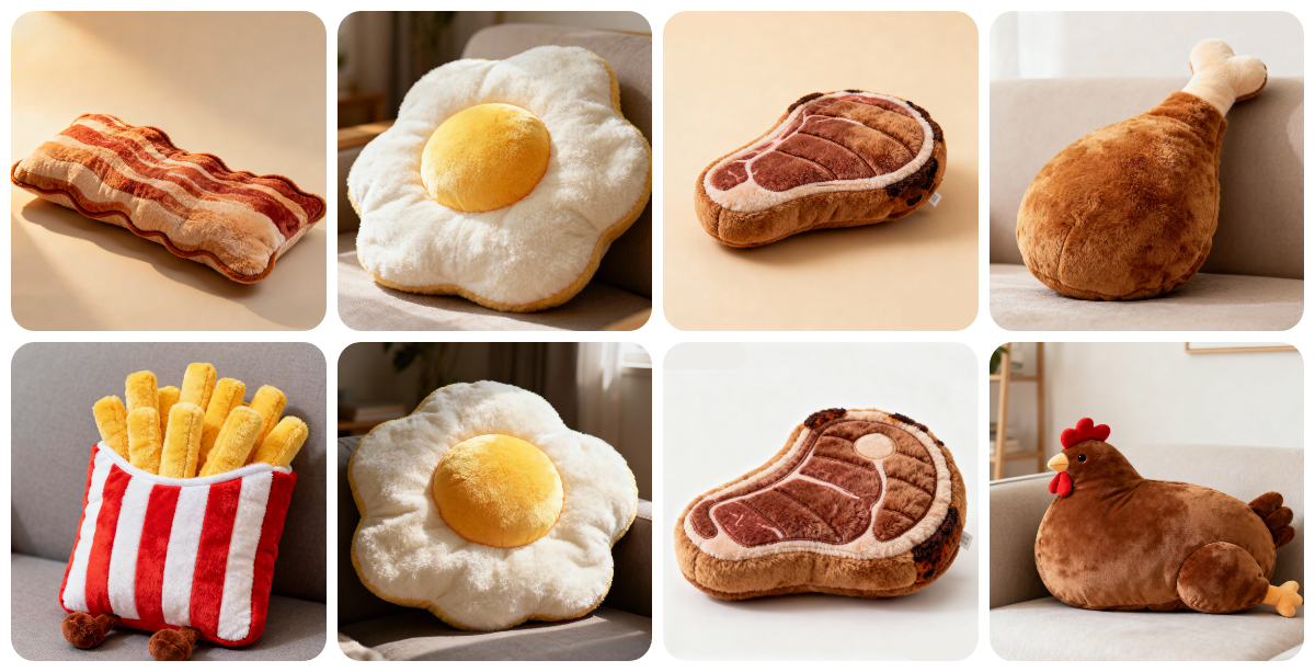 Custom Food-Shaped Giant Plush Pillows: Cuddle Your Favorite Eats (No Calories Included!) 1