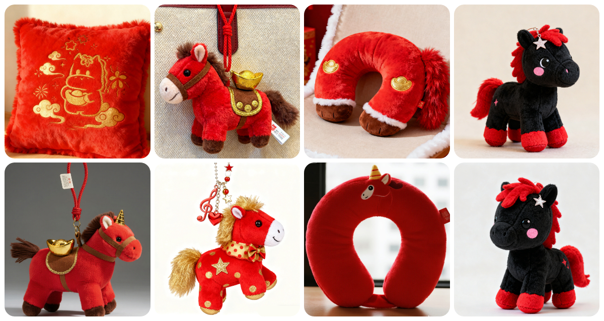 Custom New Year Plush Pony Merch: Dolls, Pillows & Neck Pillows for a Cozy Festive Season 1