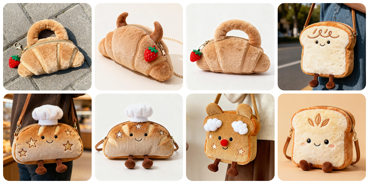 Custom Bread-Shaped Plush Bag: Your New Cuddly & Stylish Sidekick 1
