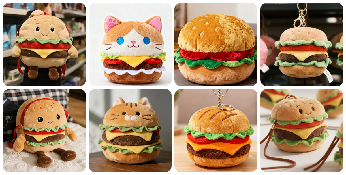 Custom Burger Plushies: A Deliciously Cute Trend in Personalized Plush Toys 1