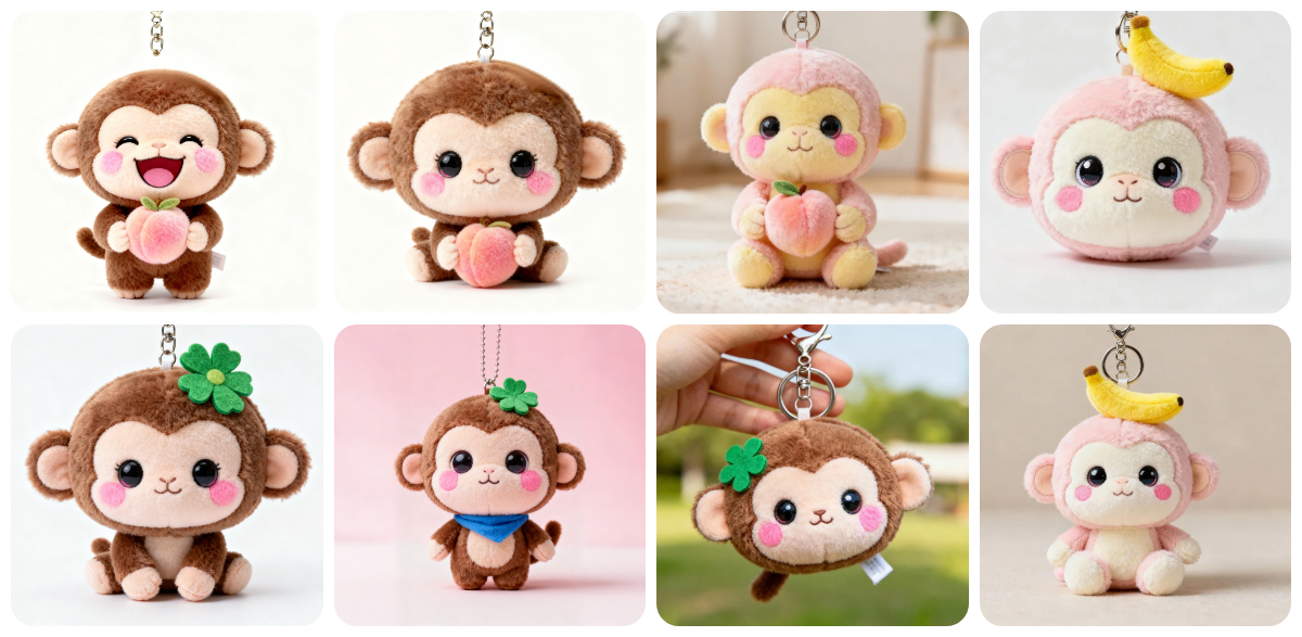 Customizable Monkey Plush Keychains: Craft Your Adorable, One-of-a-Kind Companion 1