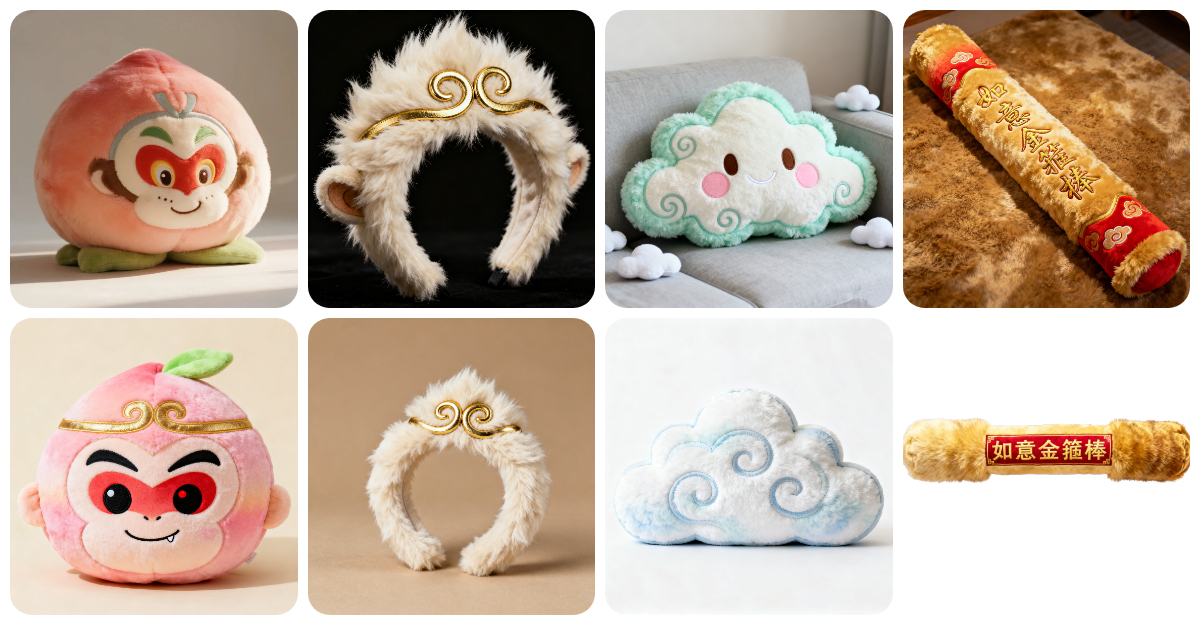 Customized Sun Wukong Plush Collection: Embrace the Monkey King’s Charm in Softness 1