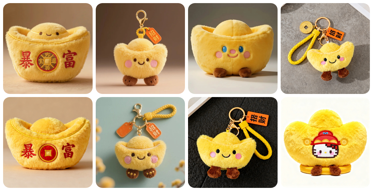 Custom Golden Ingot Plush Toys: A Cute Twist on Fortune and Personalization 1