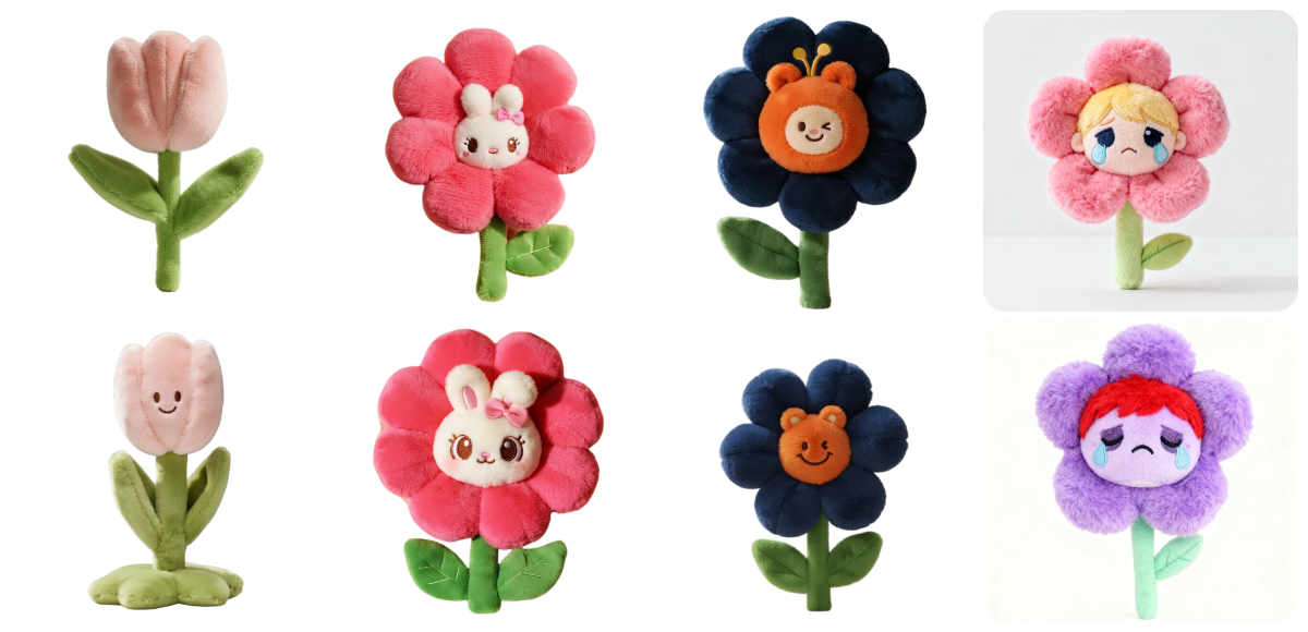 Мягкие плюшевые цветы на заказ: создайте своих собственных сказочных цветочных друзей. 1