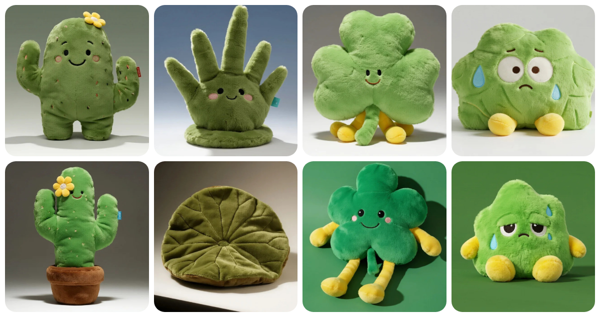 Custom Plant Plush Pillows: Bring Nature's Cuteness to Your Home 1