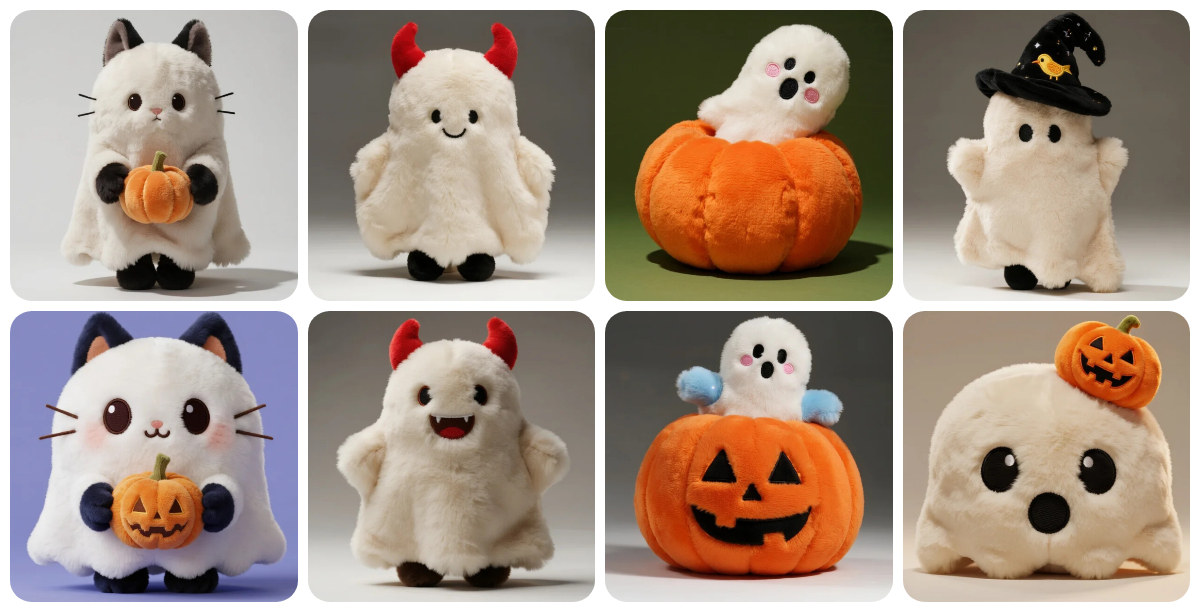 Spook-tacularly Unique: Create Your Own Custom Halloween Ghost Plush! 1