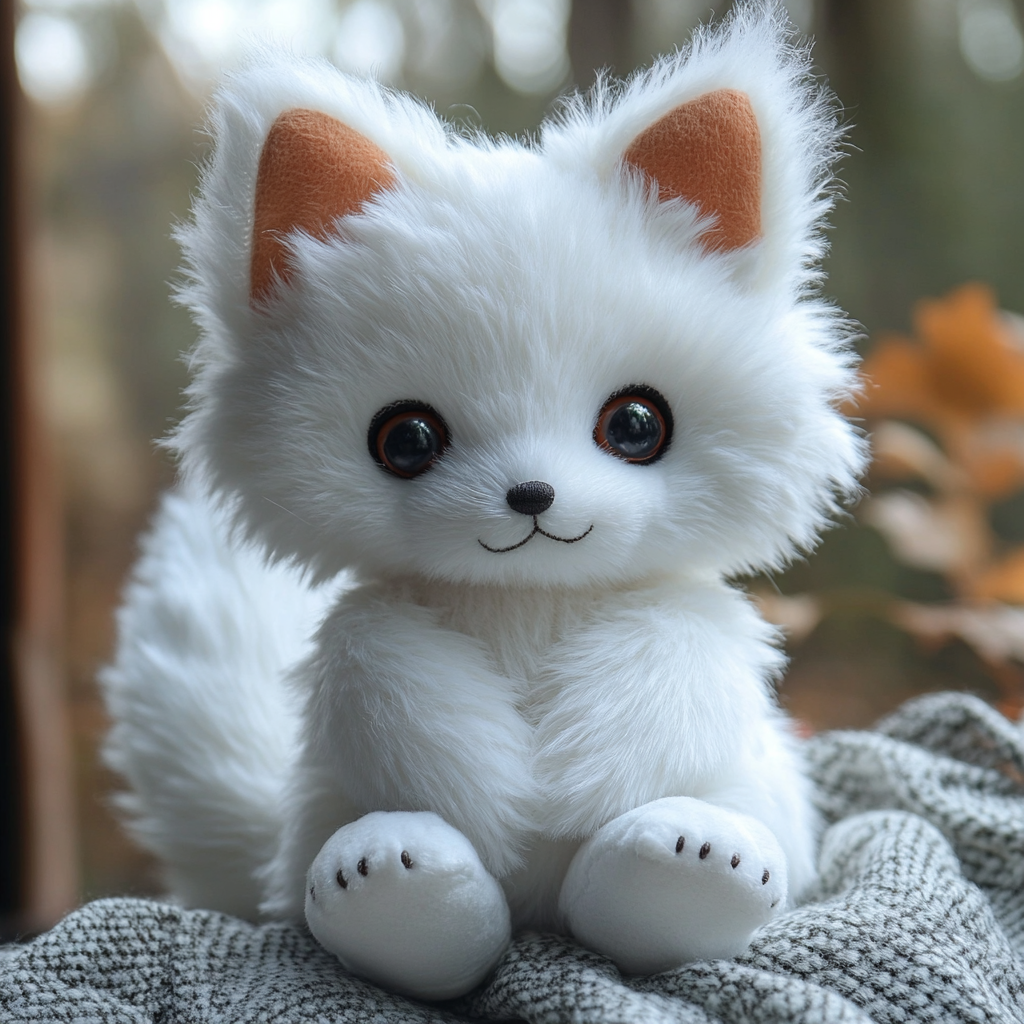 China Factory Custom Made Good Quality White Fox Animal Plush Toy For Kids Gifts 1