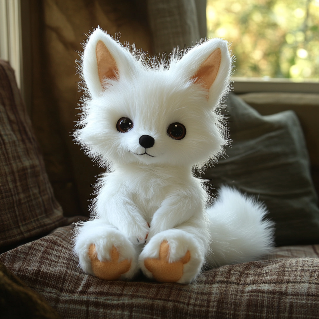 China Factory Custom Made Good Quality White Fox Animal Plush Toy For Kids Gifts 4