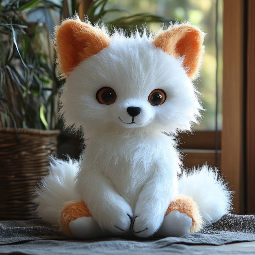 China Factory Custom Made Good Quality White Fox Animal Plush Toy For Kids Gifts 2