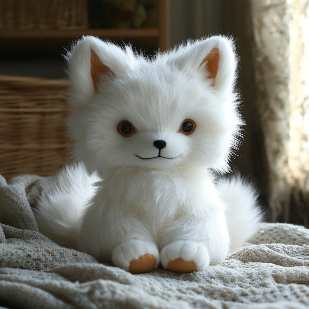 China Factory Custom Made Good Quality White Fox Animal Plush Toy For Kids Gifts 3
