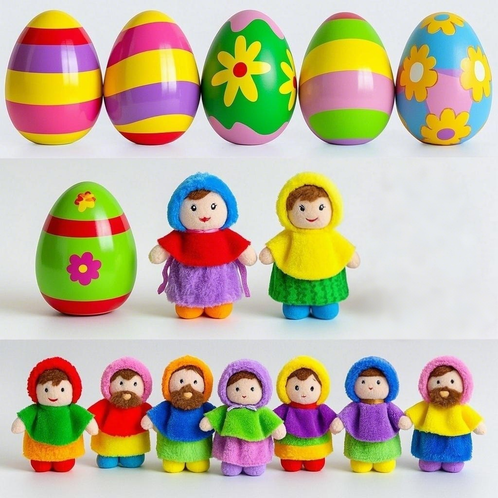 Custom Easter Eggs Filled with Mini Plush Animals & Jesus Toys: Perfect for Egg Hunts, Gifts, and Faith Celebrations 3