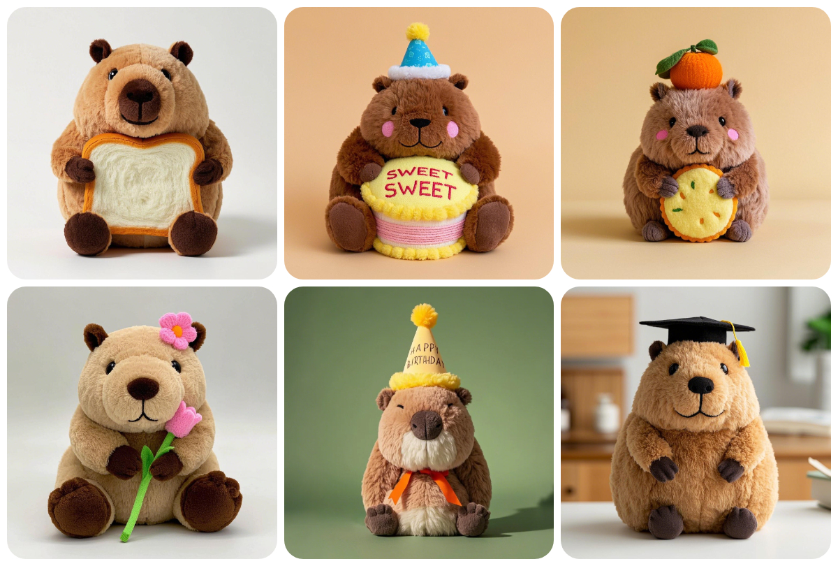 Hot Selling Custom Capybara Soft Toy Plush Doll Stuffed Animals Toys Quality  Cartoon Plush Commissions  Gifts for Kid 1