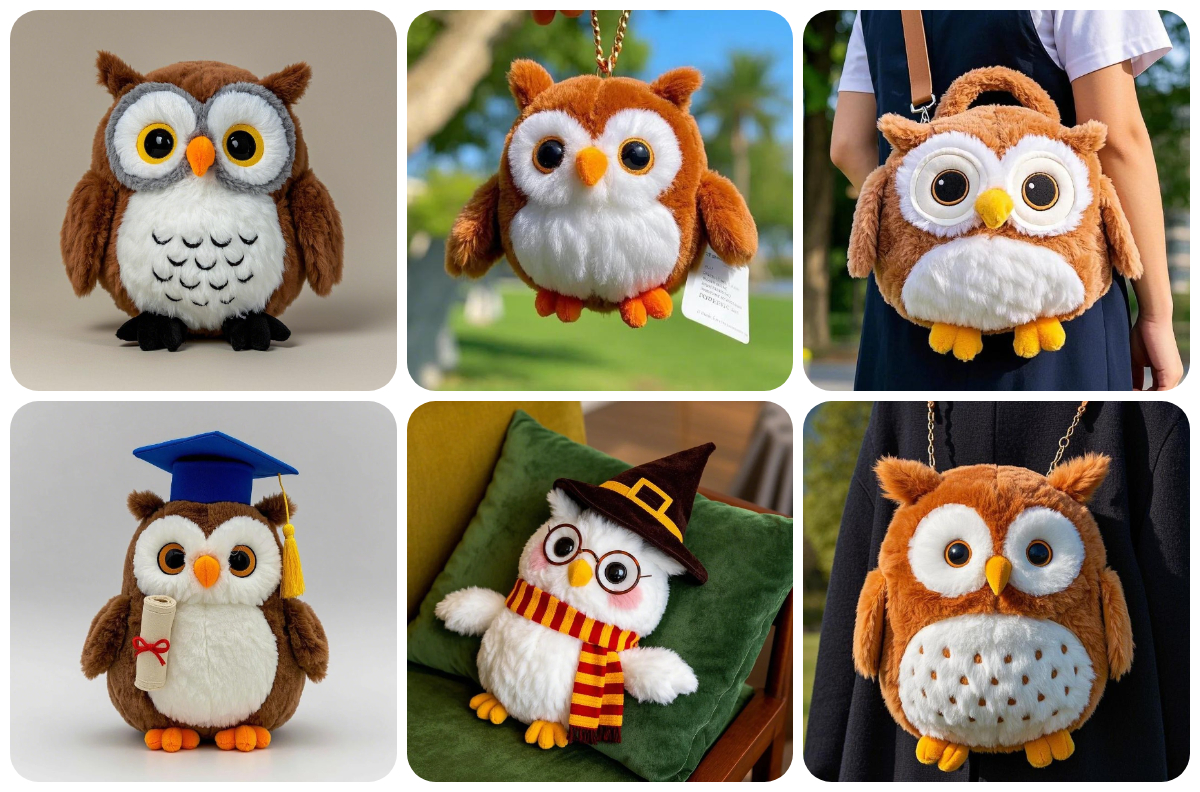 Customize Your Own Enchanting Owl Plush Products 1