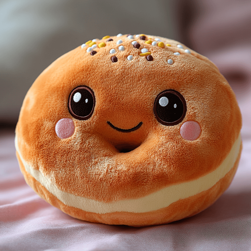 Custom Or Wholesale Kawaii Doughnut Plush Toy OEM ODM Birthday Stuffed Donut Pillow Toy Gift for Kids 1