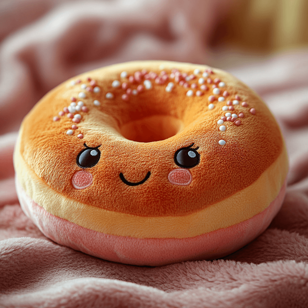 Custom Or Wholesale Kawaii Doughnut Plush Toy OEM ODM Birthday Stuffed Donut Pillow Toy Gift for Kids 2