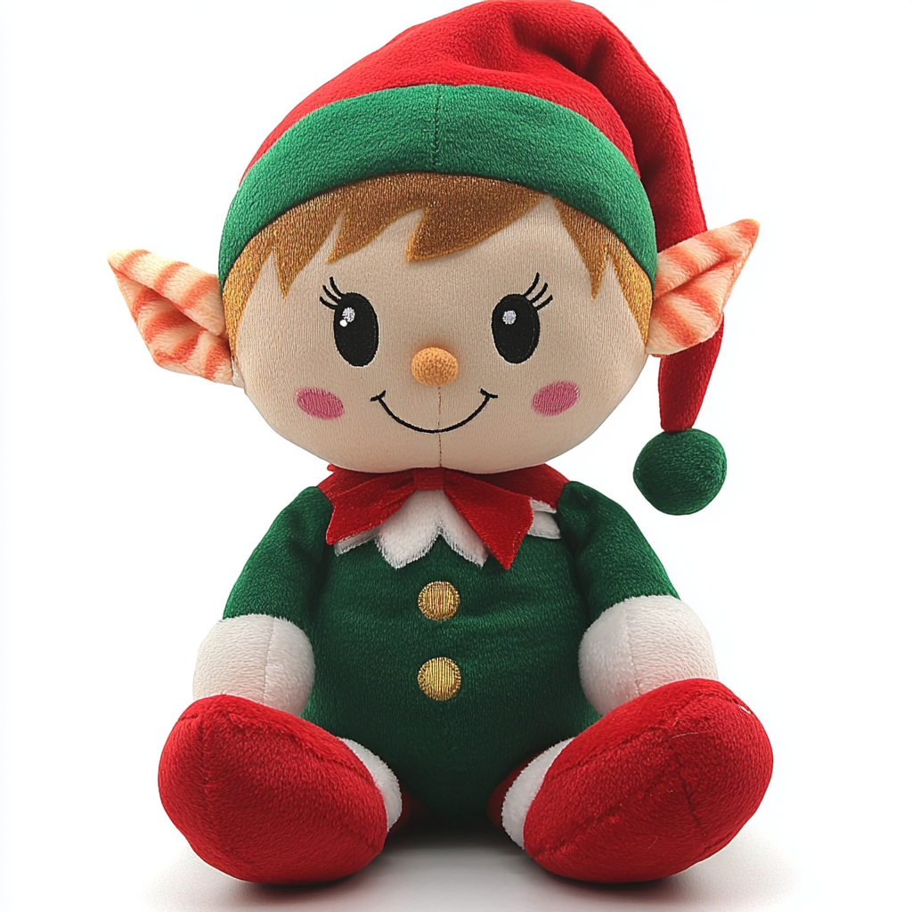 OEM ODM Custom New Christmas Elf Shelf Toy Stuffed Bookshelf Make Your Own Holiday Plush Decorations 5