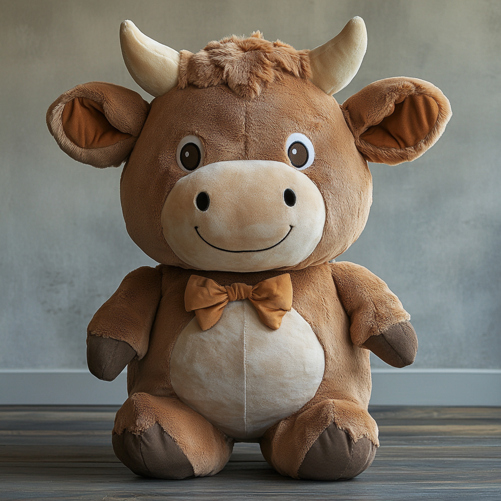 OEM ODM Factory Custom Highland Cow Soft Toys Scottish Highland Cow Stuffed Animal with PP Cotton Filling 4