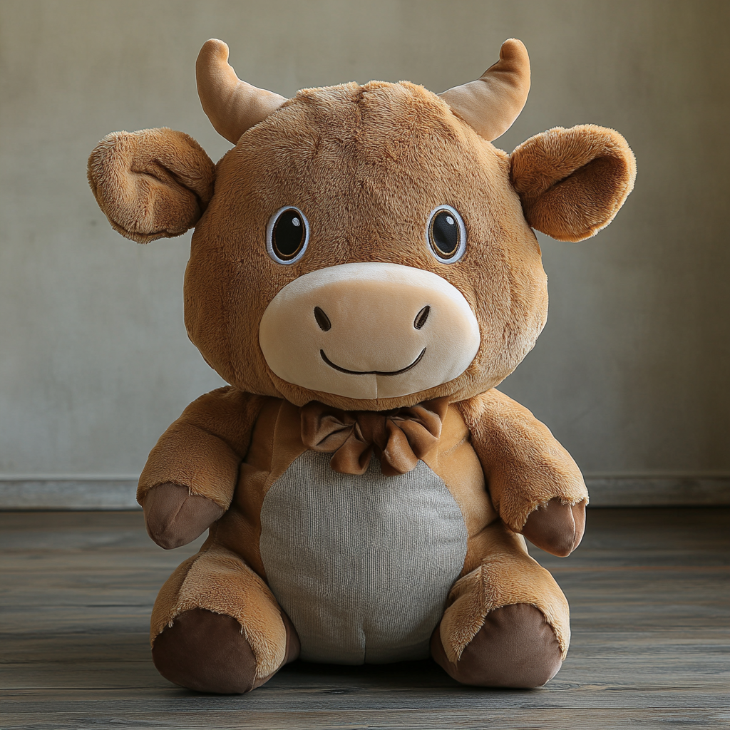 OEM ODM Factory Custom Highland Cow Soft Toys Scottish Highland Cow Stuffed Animal with PP Cotton Filling 1