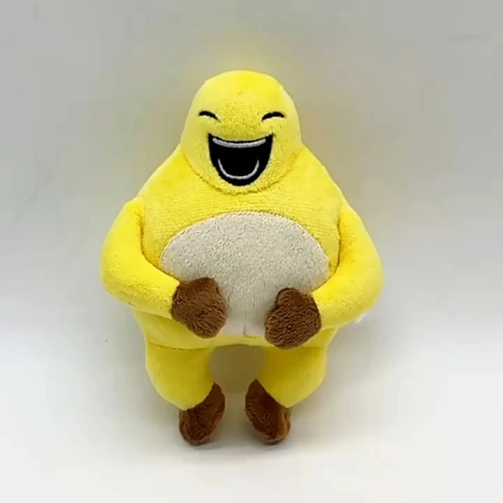 Happy Banana Man Plush Toy 16cm Soft Stuffed Animal, Squishy Huggable Doll, Funny Meme Plushie for Kids & Humor Lovers 1
