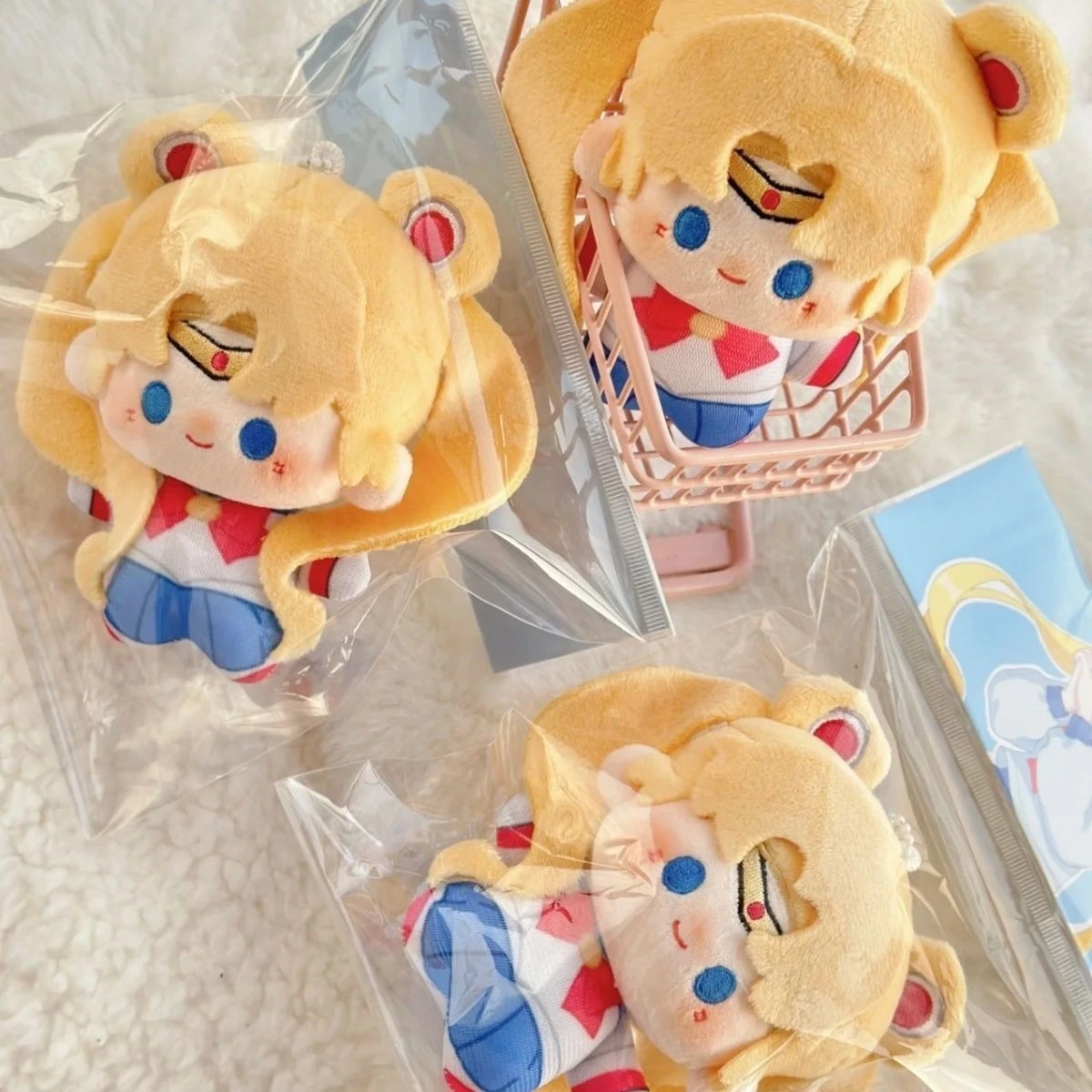 Sailor Moon Usagi Tsukino Plush Toy 10cm Soft Stuffed Doll, Chibi Anime Character, Cute Keychain Pendant & Fan Gift 1