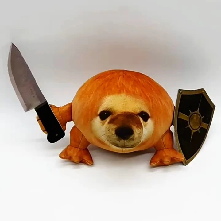 Fantasy Warrior Seal Plush Figure 30cm Ultra-Soft Cuddly Stuffed Toy, Novelty Design, Great for Snuggling & Display 1