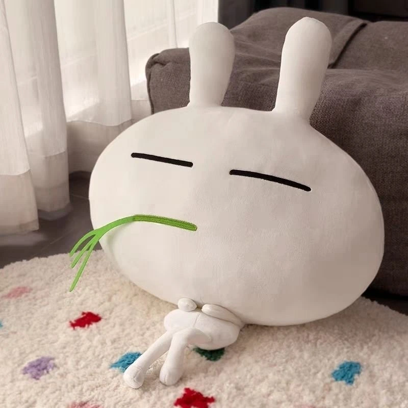 Coussin en peluche lapin paresseux mignon - Peluche lapin kawaii toute douce 1