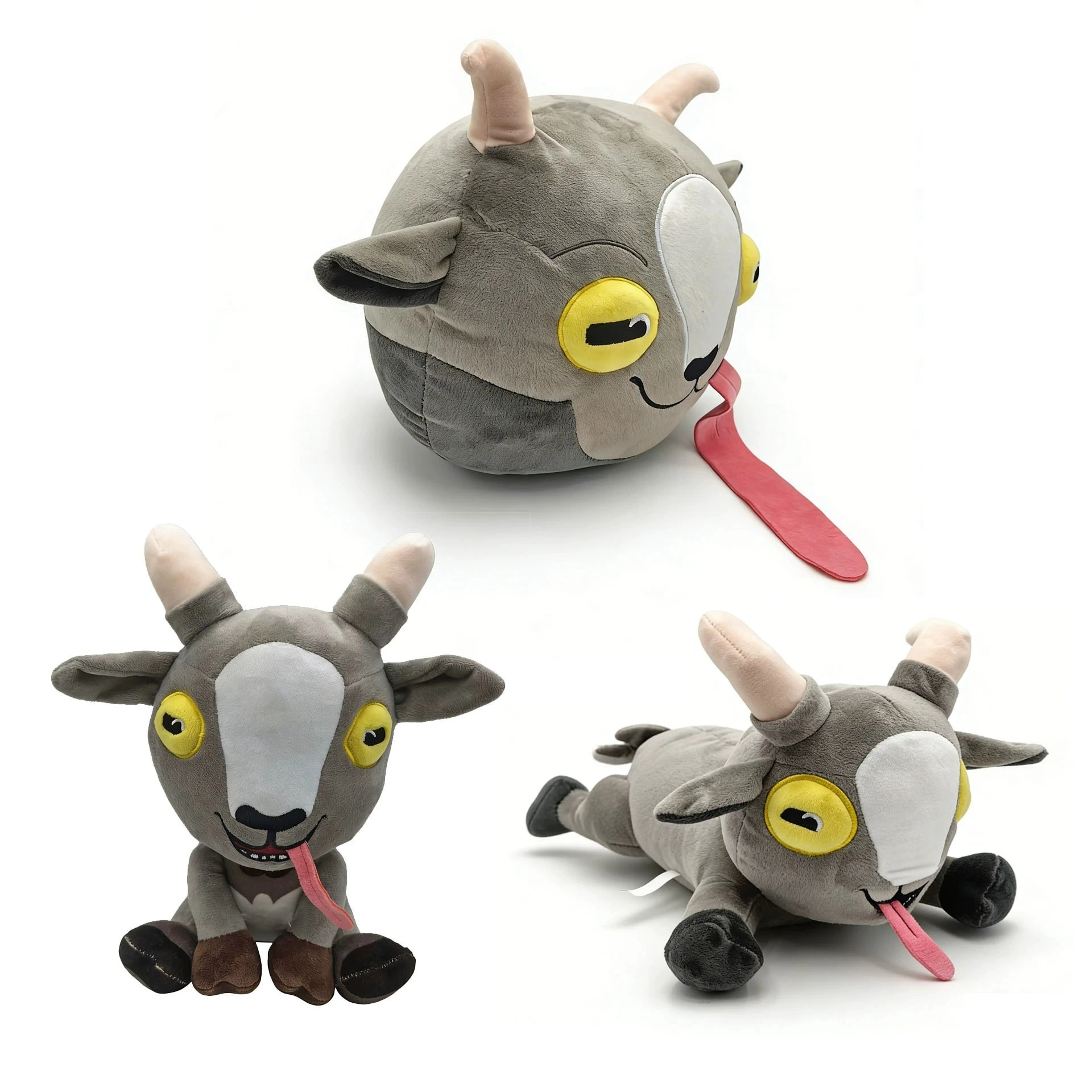 Cute Goat Head Plush Toy, Funny Long Tongue Goat Stuffed Pillow 1