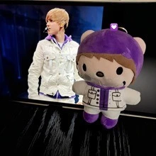 Cute Hello Kitty Plush Doll, Purple Outfit Kitty Character Stuffed Toy 1