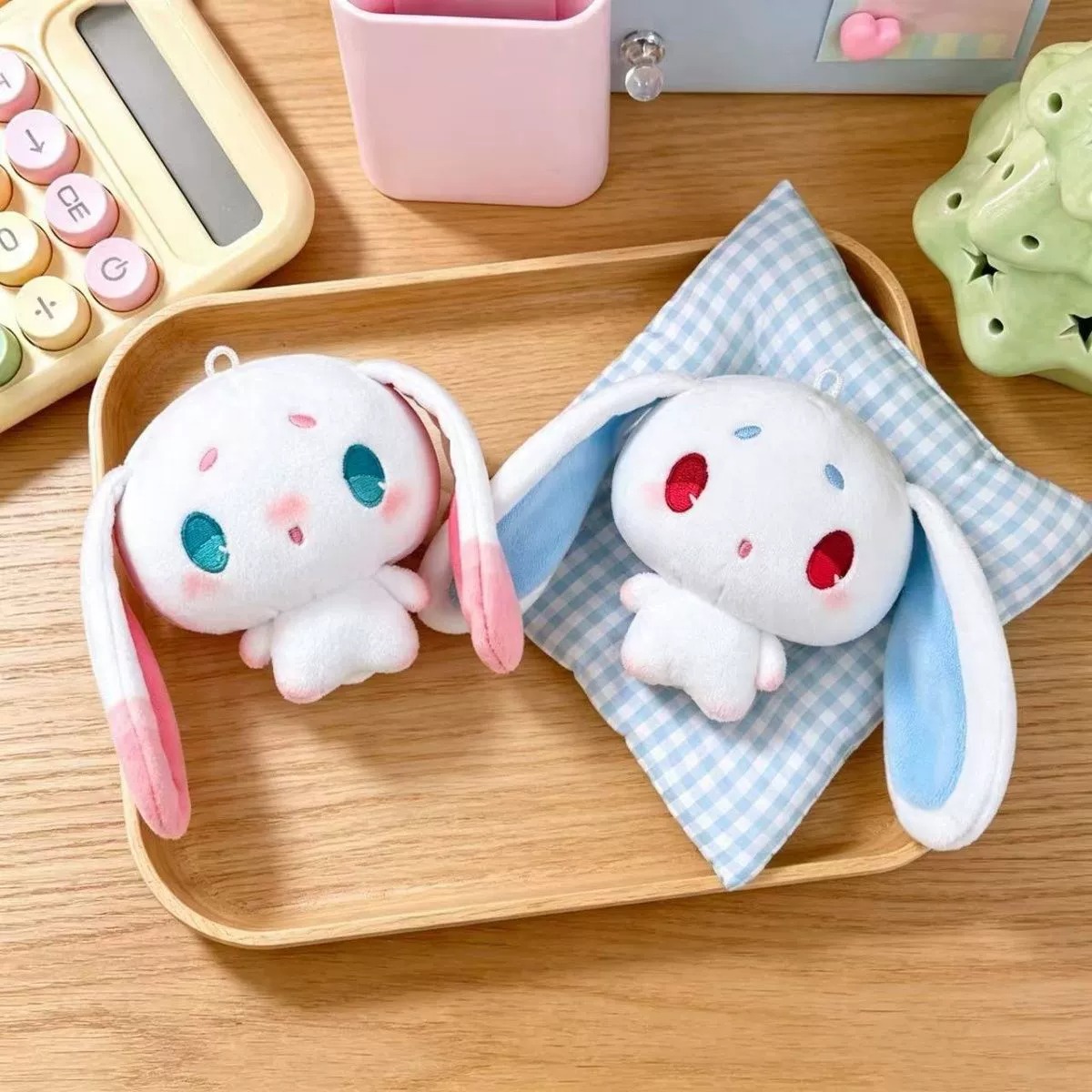 Roco Kingdom Eared Hood Plush Keychain Cute Rabbit Bag Charm