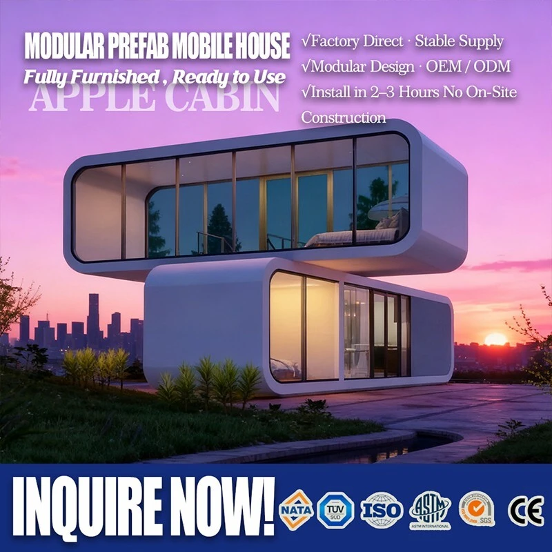 Modern Office Apple Cabin 20FT Prefabricated Mobile House Model O20 1