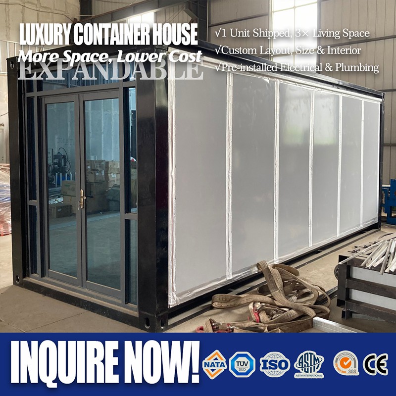 Casa contenedor plegable expandible de 20 pies, modelo modular de acero EXF-20 1