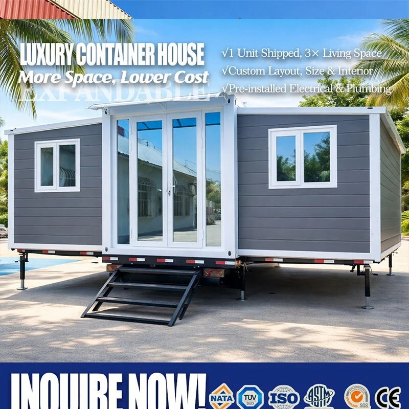 Foldable Expandable Container House 20ft 40ft Modular Prefab Model FX-2040 1