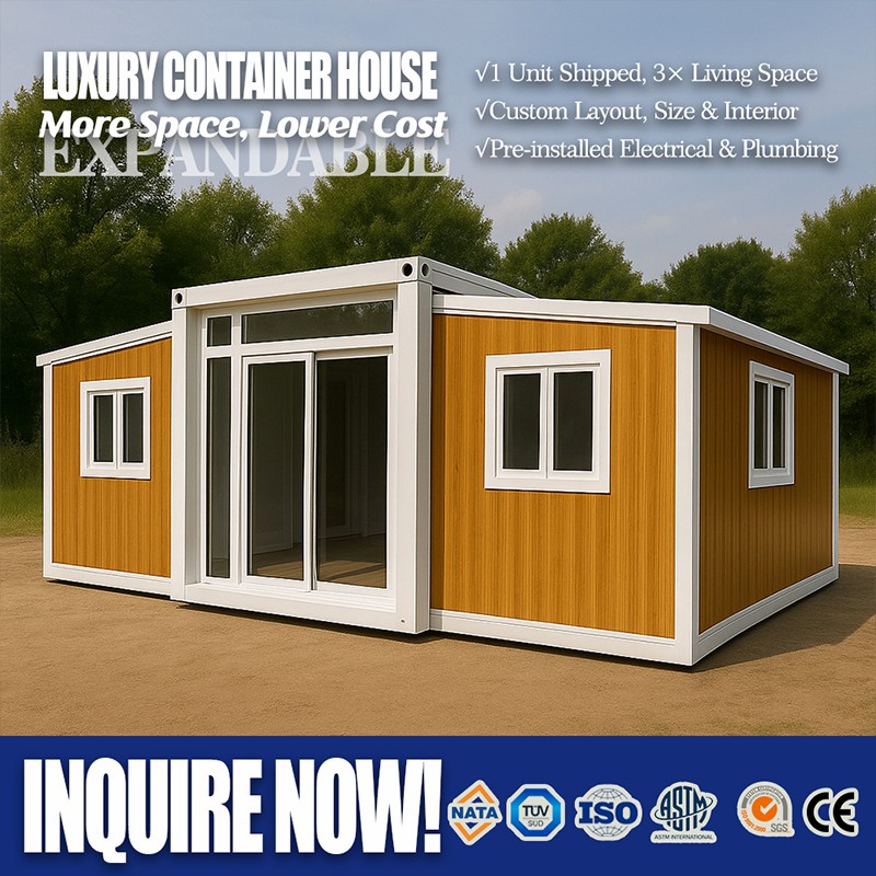 Expandable Prefab Container House 20ft 40ft Folding Design Model EP ...