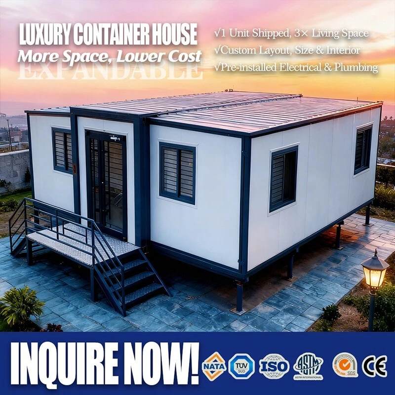 Expandable Folding Container House 20ft 40ft Flat Pack Design Model FC-2040 1