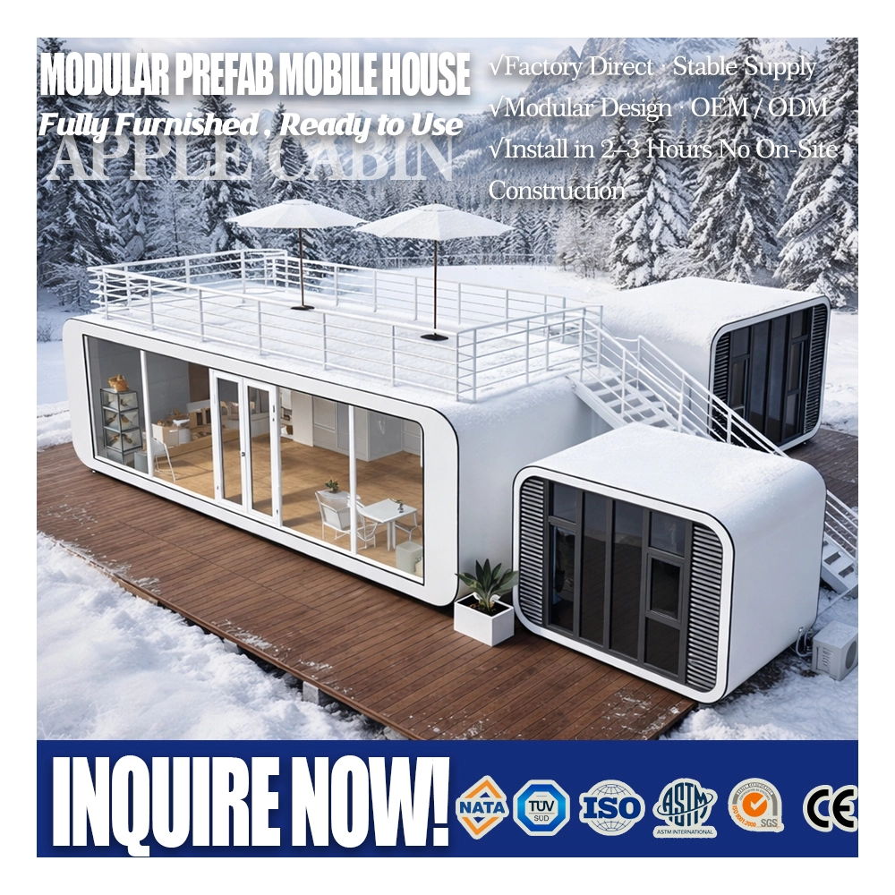 Cabana pré-fabricada para hospedagem em estilo madeira HS-W01 1