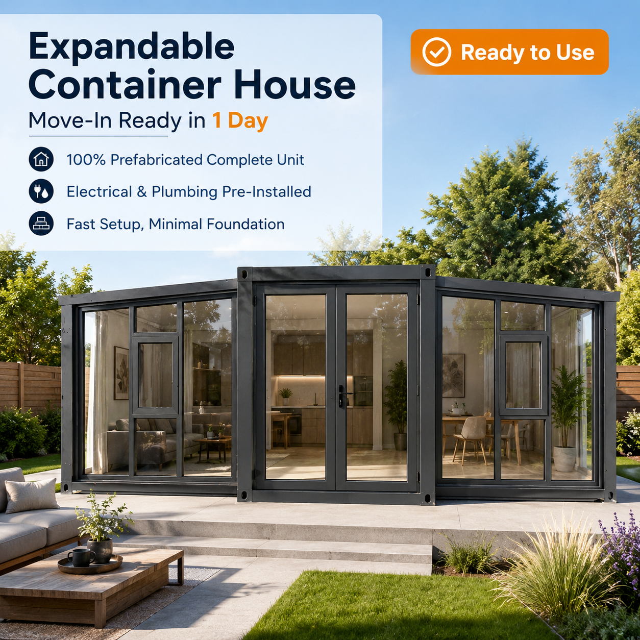 Maison conteneur sur mesure de 40 pieds C40-C05 1