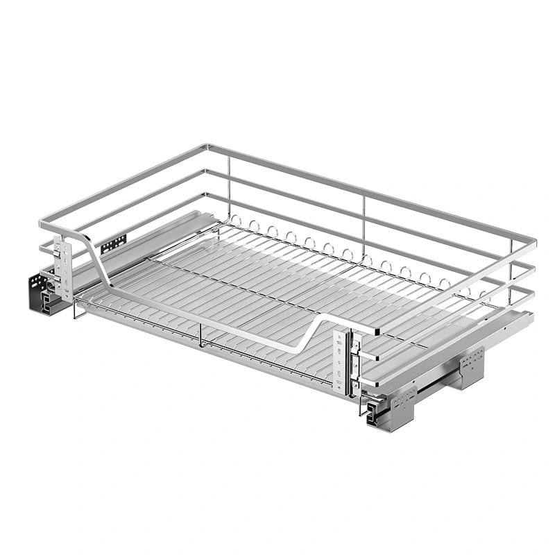 Usine chinoise d'accessoires de cuisine en acier inoxydable, étagère coulissante plate pour cuisine 1
