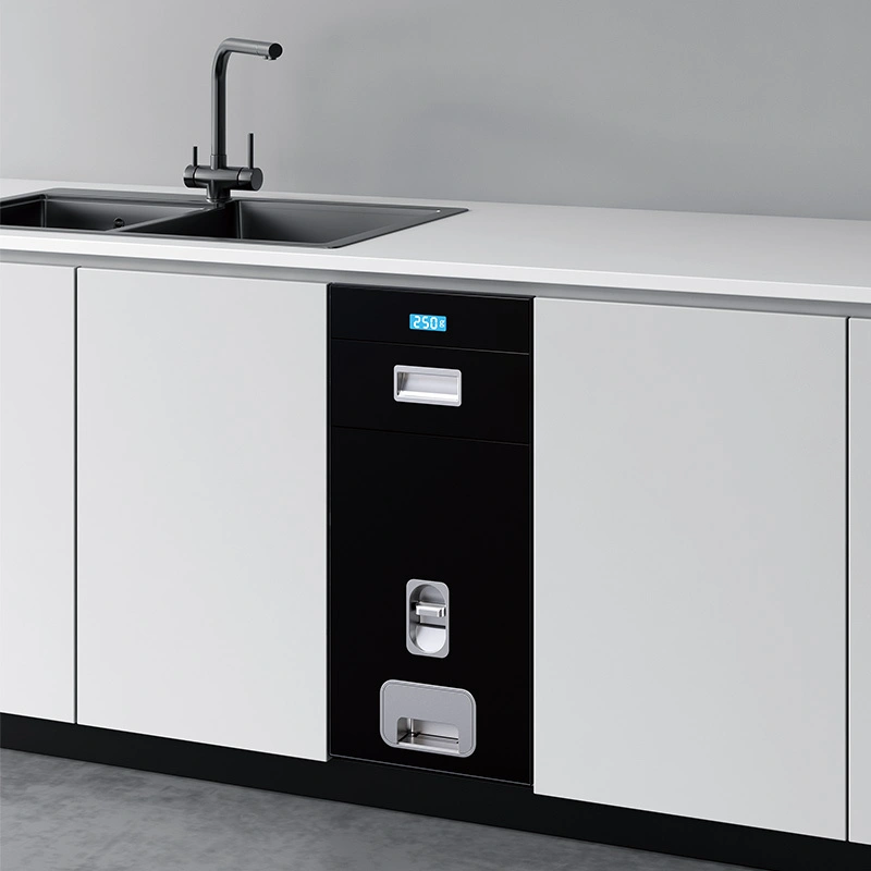 Fabricant d'accessoires de quincaillerie pour la maison, unité de rangement en acier inoxydable, boîte à riz à pression avec tamis au grammage. 1