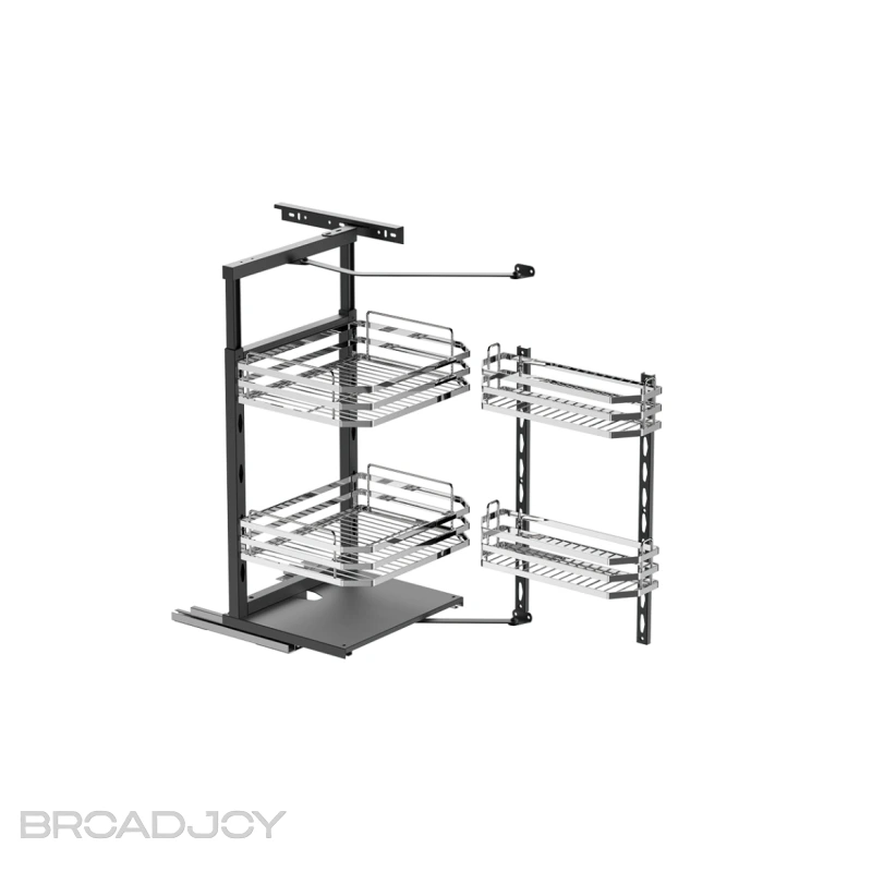 Panier coulissant en acier plat pour accessoires de cuisine 1