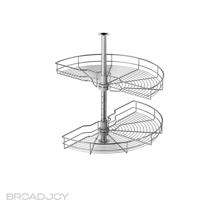 Étagère de rangement pivotante à 180° pour l'organisation des angles de placards de cuisine 1