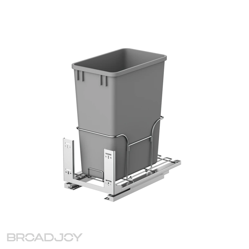 Poubelle coulissante en plastique de 30 L pour placard de cuisine, en gros, pour déchets et poussière. 1