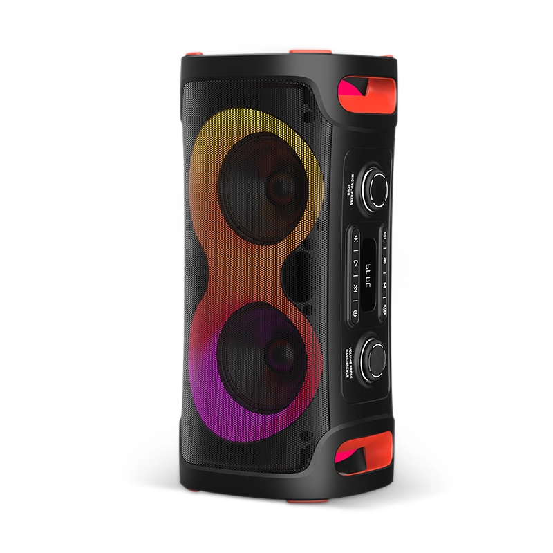 ลำโพงปาร์ตี้แบบพกพาพร้อมสายสะพายไหล่ 60 วัตต์ พร้อมวูฟเฟอร์คู่ขนาด 6.5 นิ้ว และไฟ LED ส่องสว่างตลอดวัน | Deluxe AV AP-2609 1