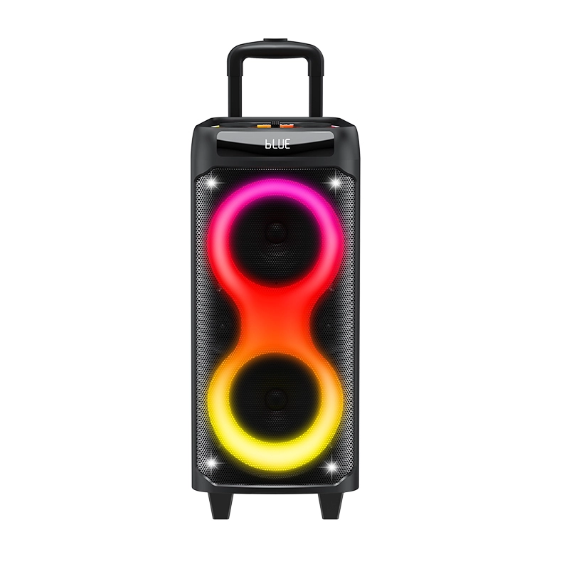 Altavoz de carrito de 60 W con dos woofers de 6,5″ y luz giratoria | Deluxe AV AP-2623Z 1