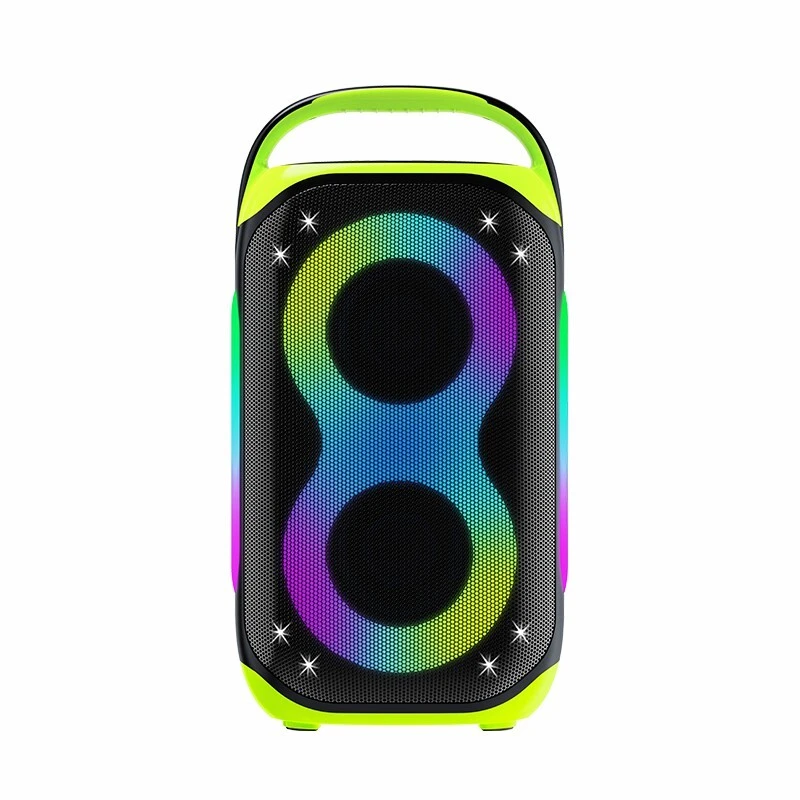 Портативная колонка мощностью 60 Вт с двумя 5-дюймовыми низкочастотными динамиками и светодиодной подсветкой Infinity | Deluxe AV AP-2531 1