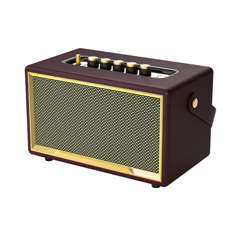 80W Wooden Desktop Bluetooth Speaker with  4″ Woofer and Dual 2″ Driver | Deluxe AV HF-Z83 1