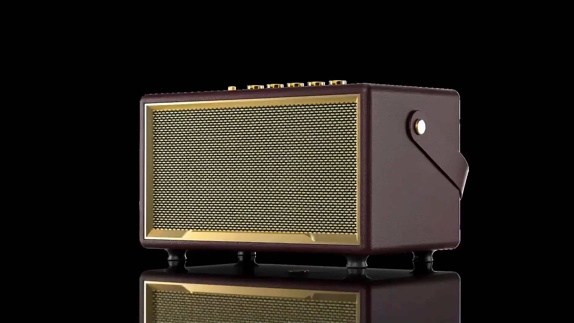 Altavoz Bluetooth de escritorio de madera de 80 W con woofer de 4″ y controlador dual de 2″ | Deluxe AV HF-Z83 1