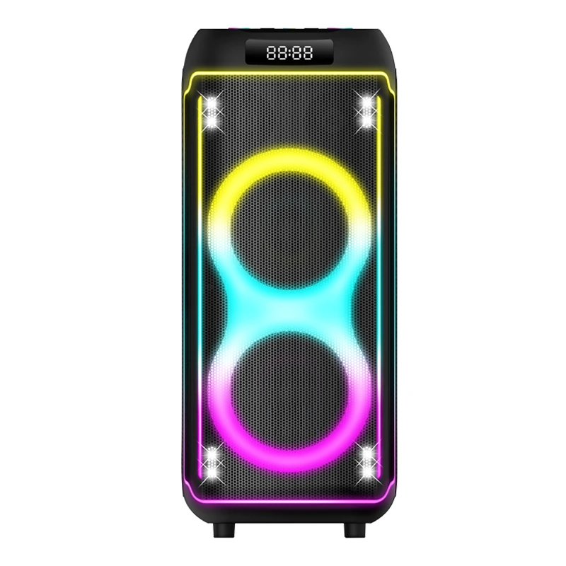 60W Portable Shoulder Strap Party Speaker with Dual 6.5″ Woofers and 2″ Tweeters,With RGB Light | Deluxe AP-G364 1