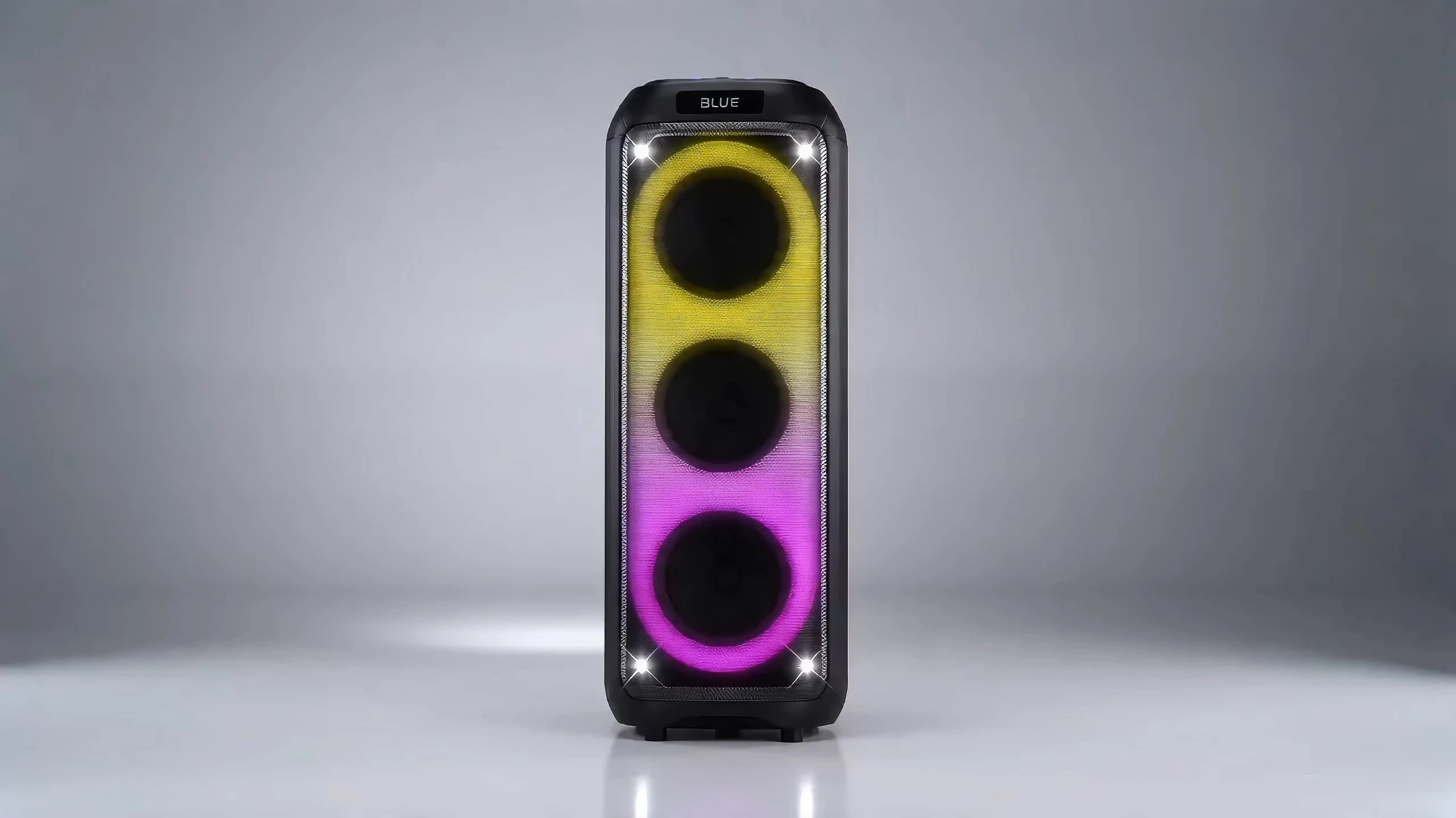 Altavoz portátil Bluetooth de 100 W con tres woofers de 8" y luz de llama | Deluxe AV AP-2813D 1