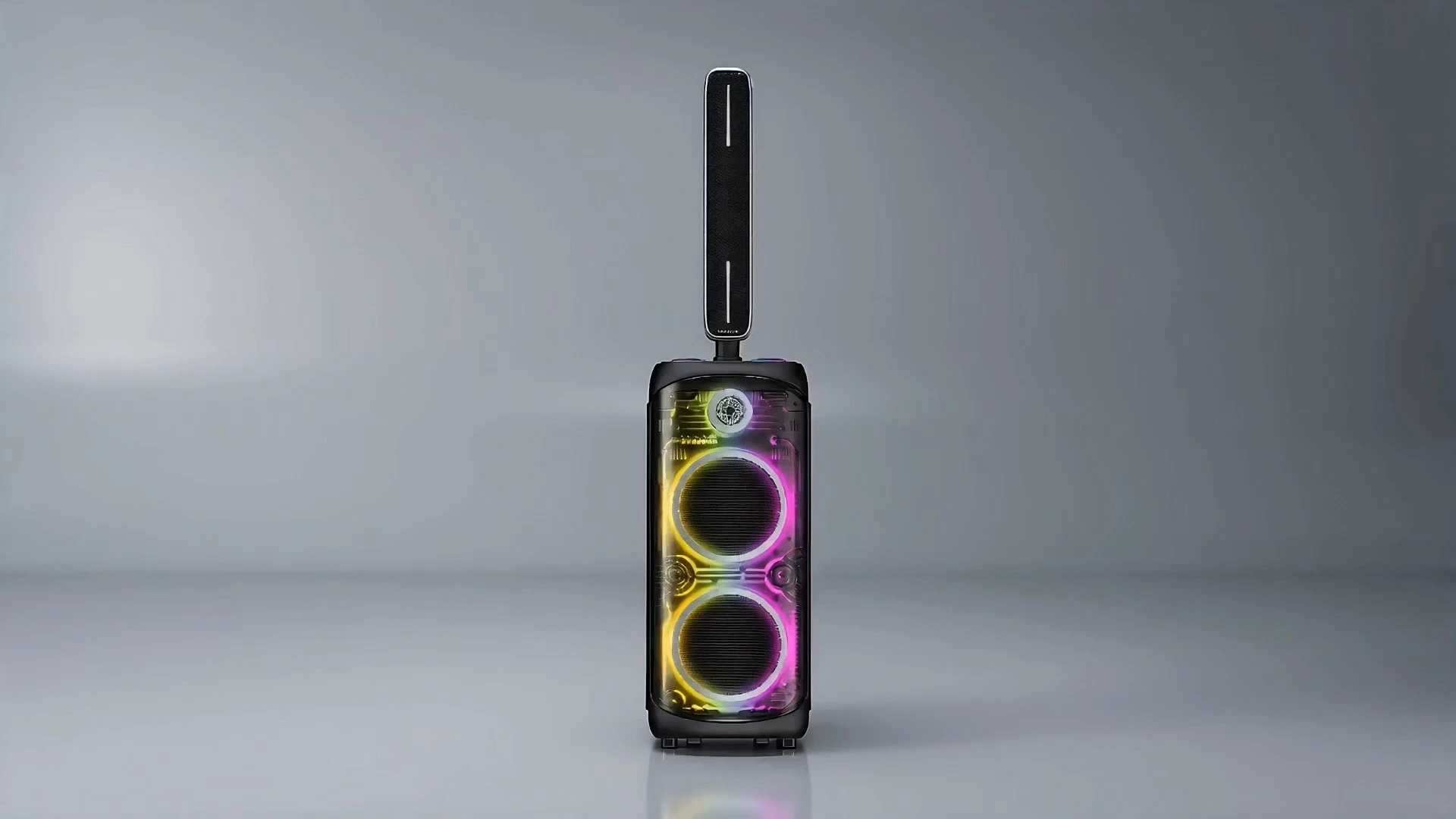 120W Portable Bluetooth Speaker with Dual 8 Woofers, 4×2 Sound Column Drivers and Ring Light | Deluxe AV AP-G660 1